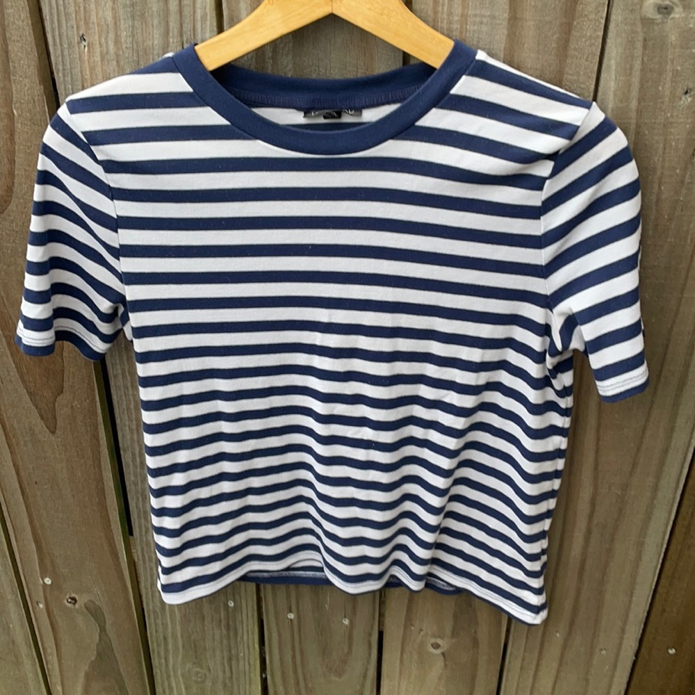 Topshop Striped Tee Shirt Sz 12